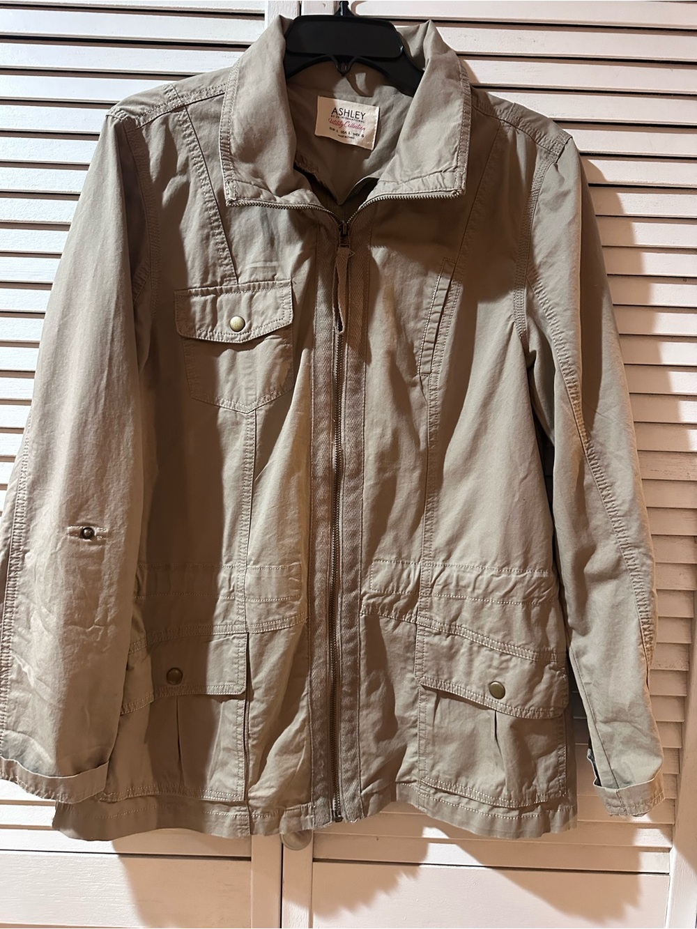 Ashley By 26 International Women's Utility Jacket in Khaki Green